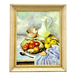 Vintage Boho Still Life Signed in Frame
