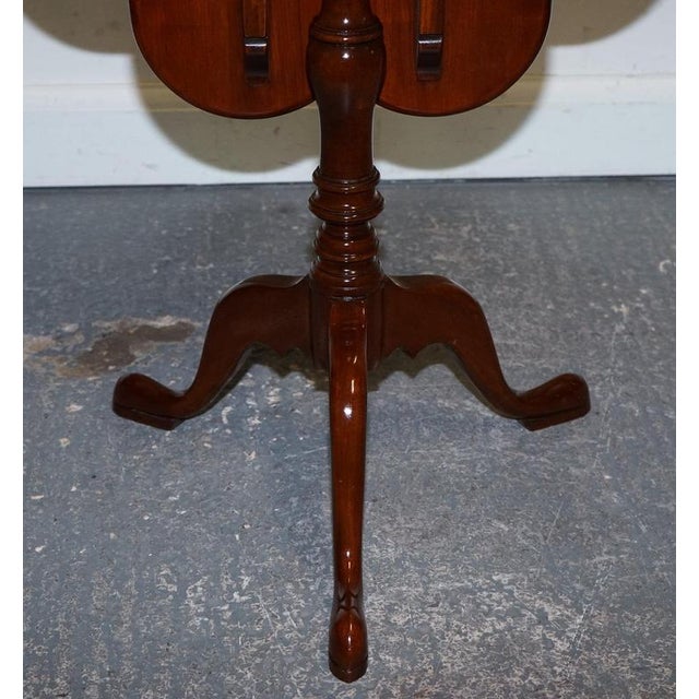 Antique Style Tilt Top Wine Side Table with Piecrust Top For Sale - Image 15 of 16