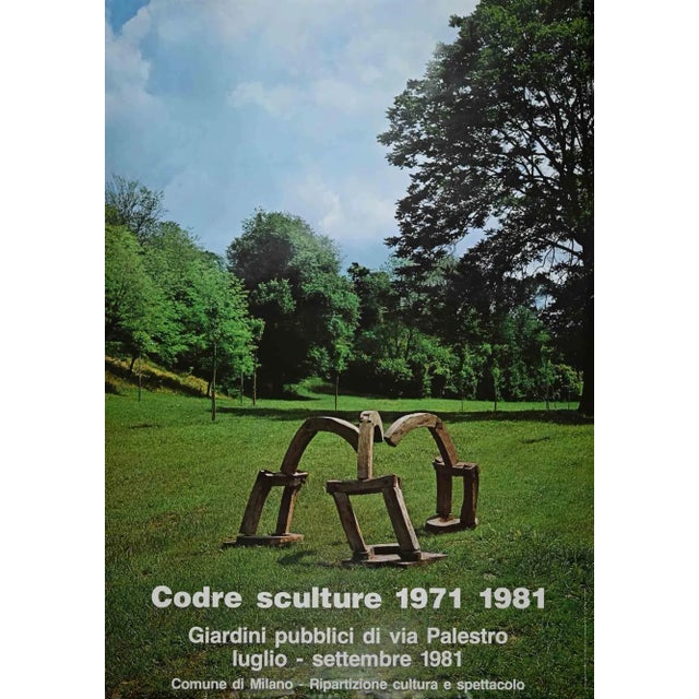 Codre sculpture in Milan is a vintage offset print realized in 1981, for the exhibition held in Milan, Public Garden"...