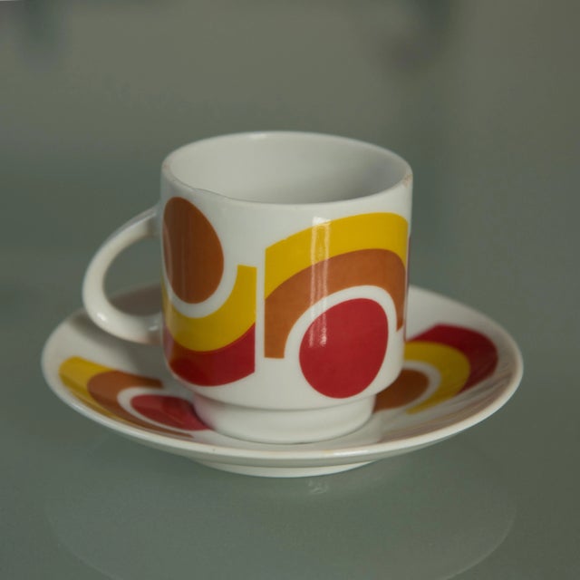 1970s Vintage Ankap Porzellan Porcelain Demitasse Expresso Cups - Set of 6 For Sale - Image 4 of 9