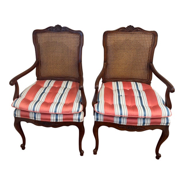 Pair of VIntage Kindel Walnut Dining Chairs For Sale