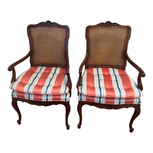 Pair of VIntage Kindel Walnut Dining Chairs