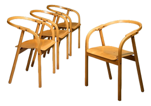 Otto Demountable Chairs by Werther Toffoloni & Piero Palange for Ibis, Italy, Set of 4