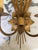 Mid 20th Century Vintage Large Scale Gilt Reed Leaf Wall Light Sconces - A Pair For Sale - Image 5 of 12