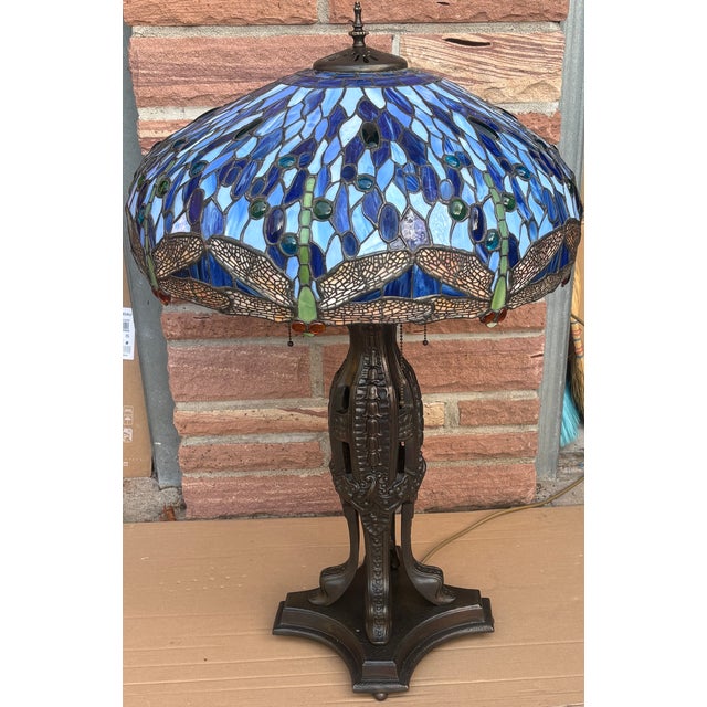 Mid-Century Modern Bronze 3-Light Table Lamp from Tiffany, 1960s For Sale - Image 3 of 18
