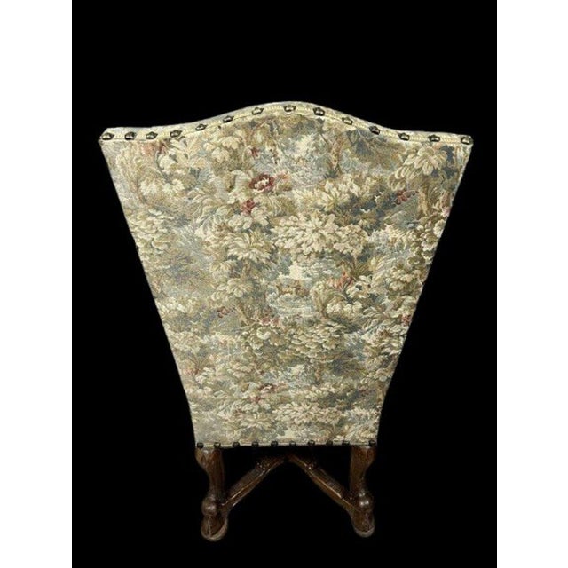 Renaissance High Back Armchair in Carved Walnut after Andrea Brustolon For Sale - Image 5 of 6