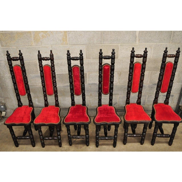 Vintage Spanish Jacobean Renaissance Revival Gothic Red Hall Prayer