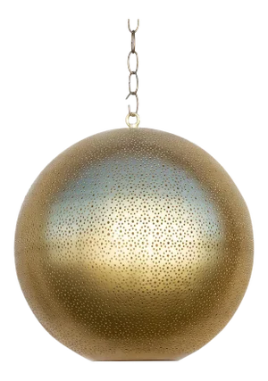 Gold Filigree Lucknow Sphere Pendant Lantern