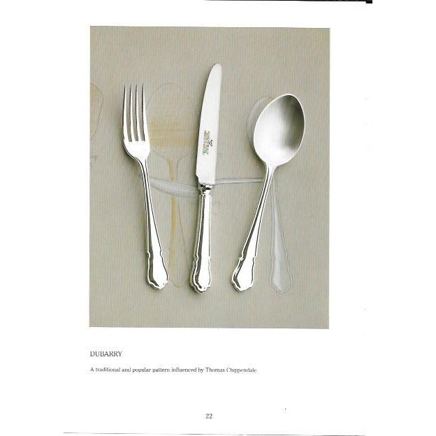 Traditional New 1980s Dessert Spoon & Fork, Du Barry - Set of 12 For Sale - Image 3 of 18