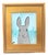 2020s Folk Art Bunny Rabbit Hare Oil Painting Including the Antiqued Gold Wood Frame For Sale - Image 5 of 5