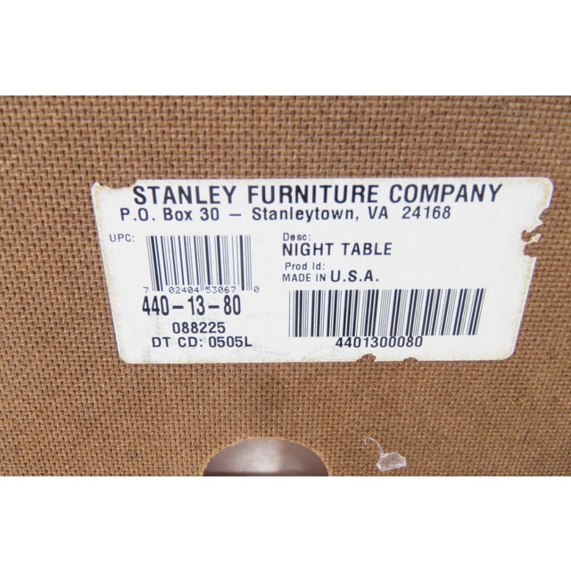 Stanley Large Nightstands End Bedside Tables With Pullouts Tray a Pair 5914 For Sale - Image 9 of 12