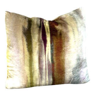 Ivory Velvet Boeme Designs Throw Pillow For Sale