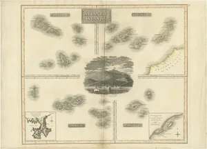 Antique Map of the Atlantic Islands, 1817