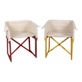 Vintage Folding Chairs Model 4820 by Masayuki Matsukaze for Kartell, 1970s, Set of 2 For Sale