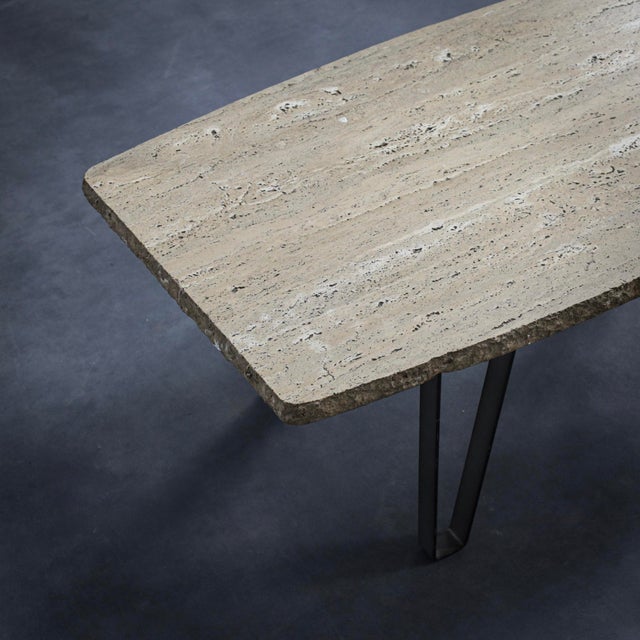Travertine Coffee Table, Italy, 1970s For Sale - Image 9 of 10