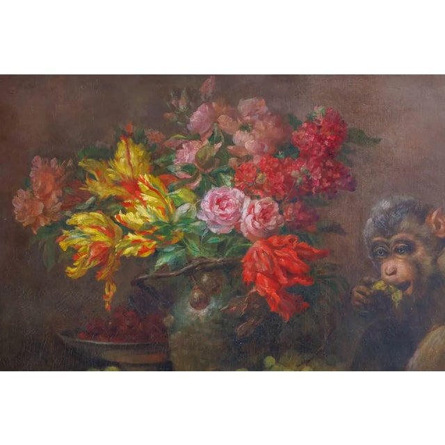Edmond Louis Maire (French, 1862-1914) a Monkey Still Life Painting, 1904 For Sale In New York - Image 6 of 10
