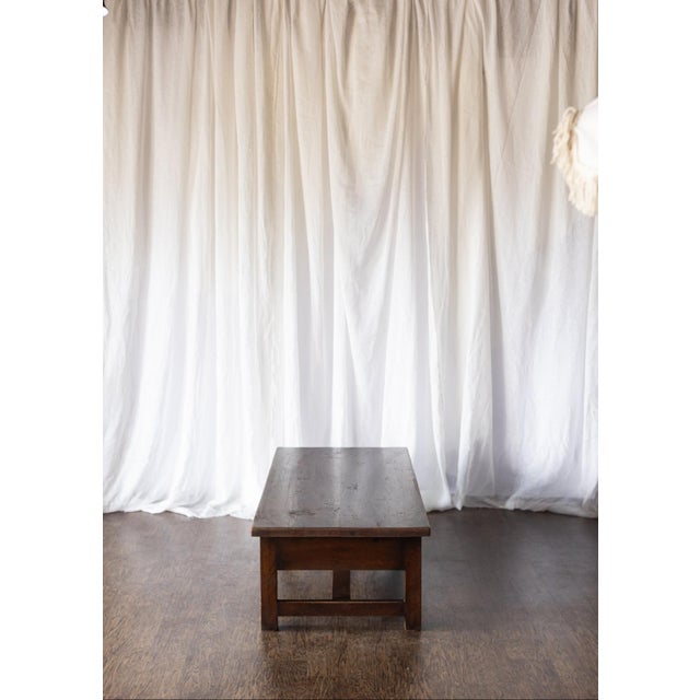 Wood Dark Wood Coffee Table With Drawer - Late 1800s Belgian For Sale - Image 7 of 12