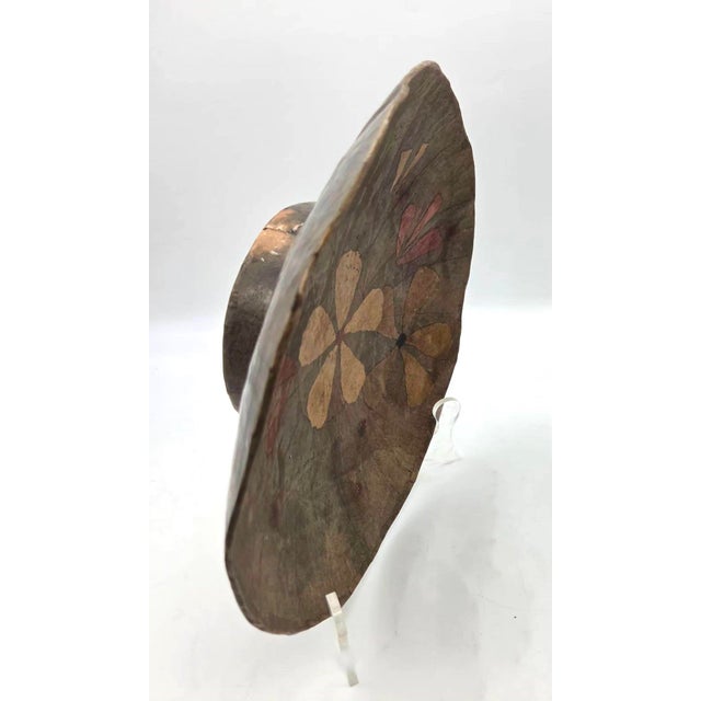 Vintage Handcrafted Papier-Mâché Decorative Pedestal Bowl For Sale In Miami - Image 6 of 11