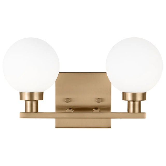 Modern Sean Lavin By Visual Comfort Studio Clybourn 2-Light Bath Vanity Sconce in Satin Brass For Sale - Image 3 of 3