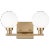 Modern Sean Lavin By Visual Comfort Studio Clybourn 2-Light Bath Vanity Sconce in Satin Brass For Sale - Image 3 of 3