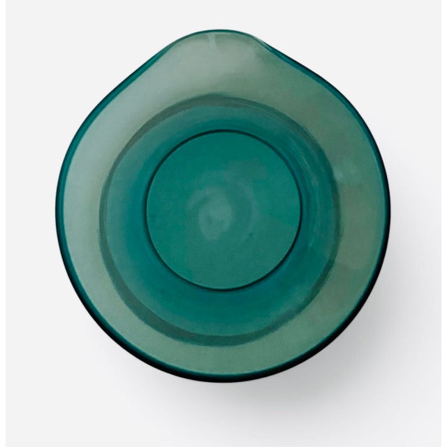 Modern Vintage Turquoise Blue Modern Carafe For Sale - Image 3 of 4
