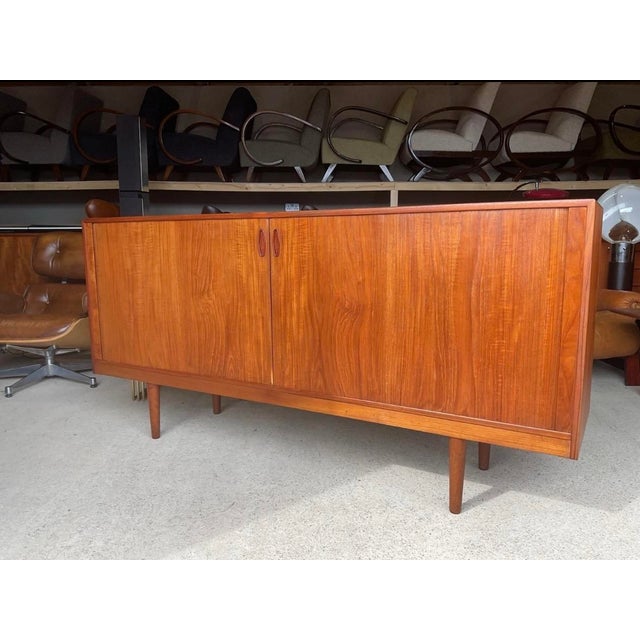 Mid-Century Danish Teak Tambour Sideboard 1960s For Sale - Image 18 of 18