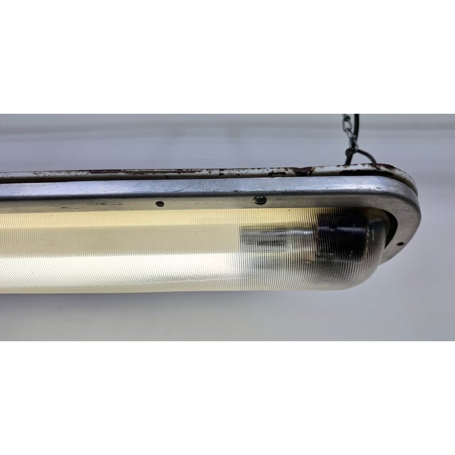 Industrial Aluminium Hanging Tube Light, 1970s For Sale - Image 16 of 18