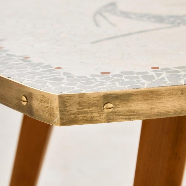 Vintage Mosaic-Topped Coffee Table, 1960s For Sale - Image 6 of 10