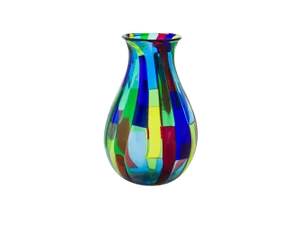 Handmade Murano Glass Acquamarina Vase by Angelo Ballarin