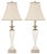Silver 28 Inch H Glass Lattice Table Lamp in Silver - a Pair For Sale - Image 8 of 8