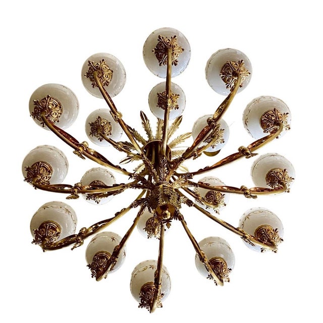 Early 19th Century Art Nouveau Grand 5 Feet Chandelier For Sale In Pittsburgh - Image 6 of 9