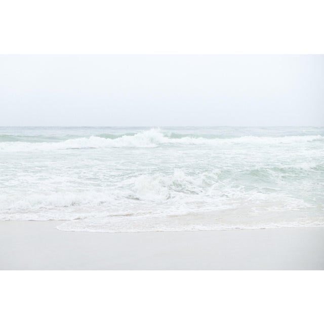 Contemporary Minimalist Beach Photograph, Large 54 X 36" Fine Art Photography Print, 'Neutral Waves' Coastal Artwork For Sale