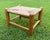 Vintage Woven Rush Seat Wooden Footstool For Sale - Image 10 of 10