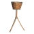 Hand Woven Rattan Basket Planter on Tripod Stand For Sale
