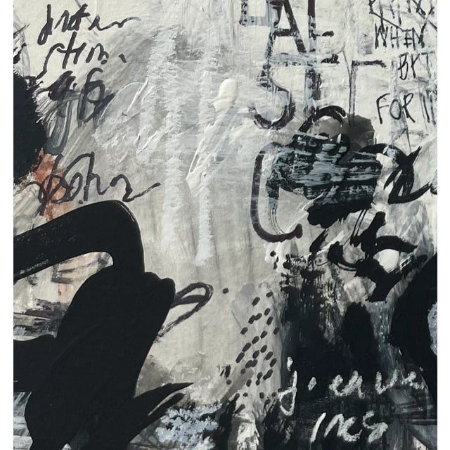 Abstract landscape painting on paper with pen and ink, watercolor, pastel. This painting is on Arches watercolor paper and...