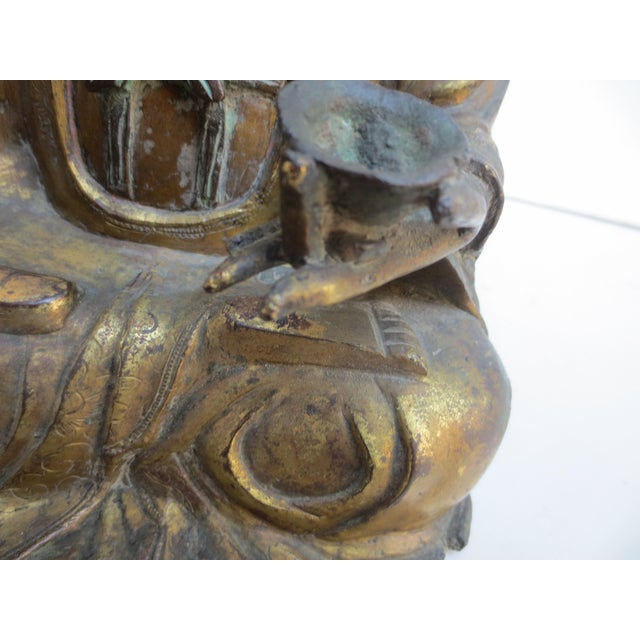 Ming Bronze Buddha Circa 16th-17th For Sale - Image 11 of 13