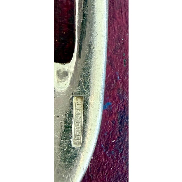 Silver Late 19th Century Christofle “Marly” French Silver-Plated Flatware & Fish Knives Set – 38 Pieces, Louis XIV Pattern For Sale - Image 8 of 10