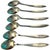 Early 20th Century Vintage N M Thune Norway Sterling Silver and Enamel Demitasse Spoons- Set of 6 For Sale - Image 5 of 7