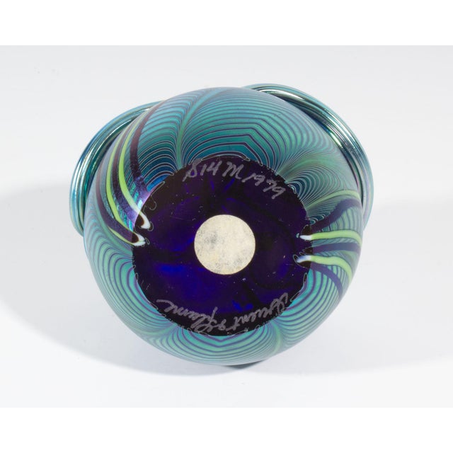 1979 Iridescent Art Glass Snake Paperweight by Orient & Flume For Sale In Indianapolis - Image 6 of 8