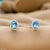 Natural Topaz Diamond Stud Earrings 14k W Gold 6.98 TCW Certified For Sale - Image 9 of 17