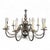 Dutch 10-Light Chandelier in Tinned Brass For Sale