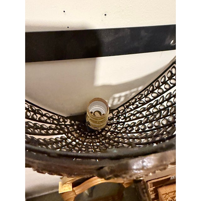 Metal Hollywood Regency Brass and Crystal Sconces, Usa, 1990s For Sale - Image 7 of 13