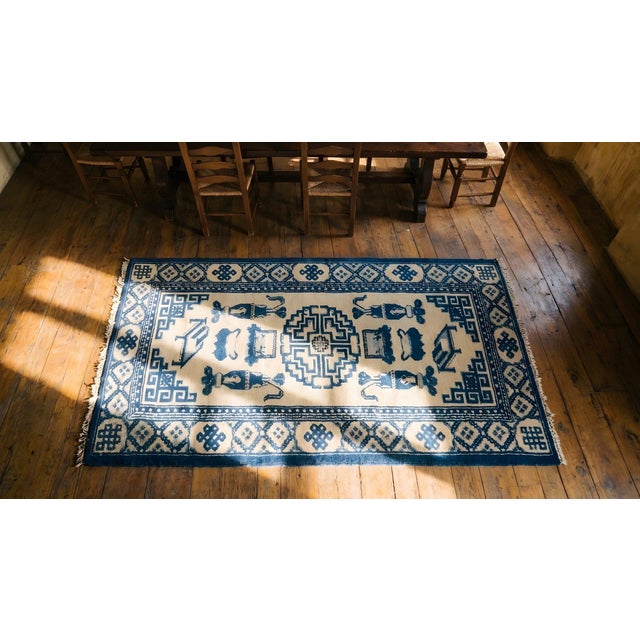 Early 20th Century N. Chinese Baotou Carpet For Sale In New York - Image 6 of 8