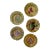 Antique French Majolica Embossed Fruit Plates- Set of 5 For Sale