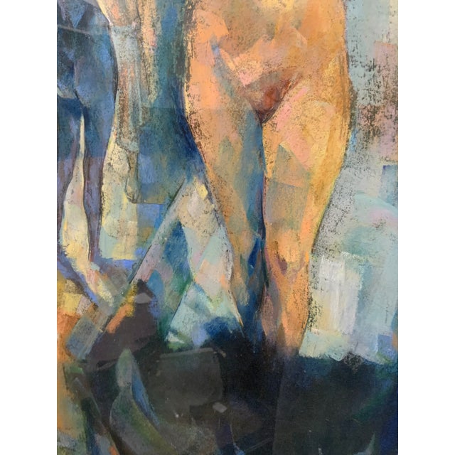 Drawing/Sketching Materials Vintage Pastel and Charcoal Drawing of a Nude For Sale - Image 7 of 13
