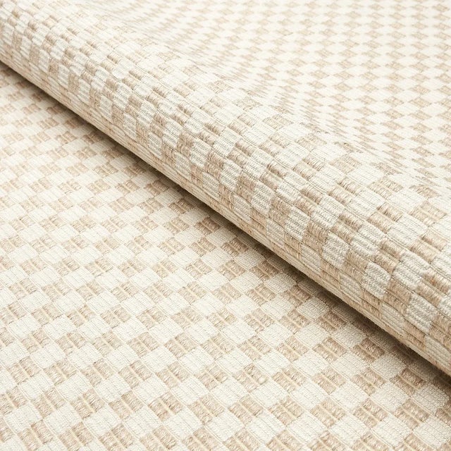 Contemporary Schumacher Elkhart Fabric in Birch For Sale - Image 3 of 4