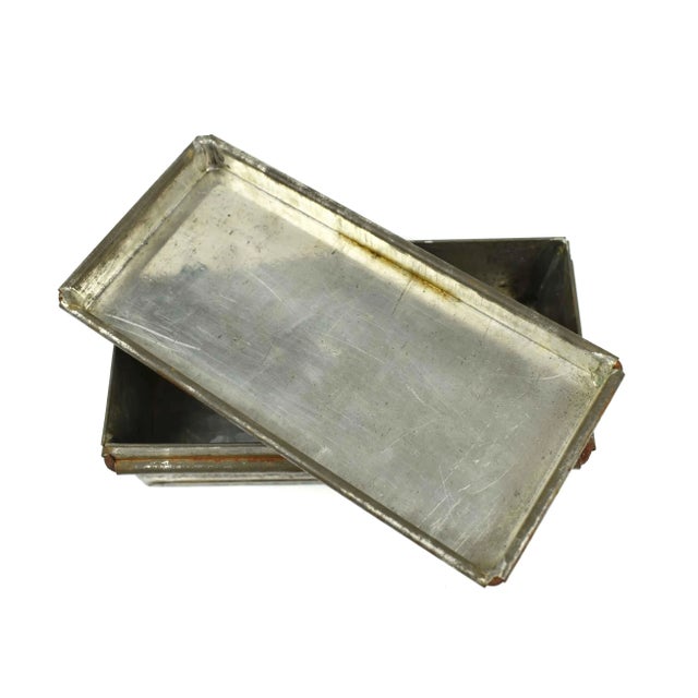 Mid 20th Century Handmade Galvanized Metal Box Chairish
