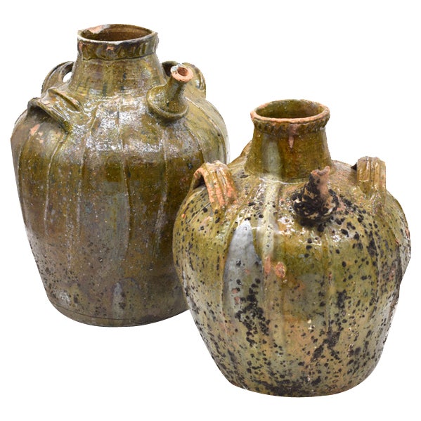 Olive Oil Jars, France, 1910, Set of 2 For Sale