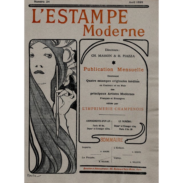 Guillaume Dubufe, L'Enfant, 1899, Original Lithograph For Sale - Image 7 of 9