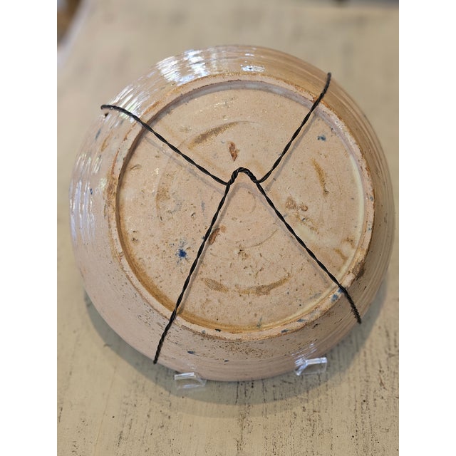 Rustic European Mid 19th Century Spanish Ceramic Fajalauza Bowl From Granada For Sale - Image 3 of 7